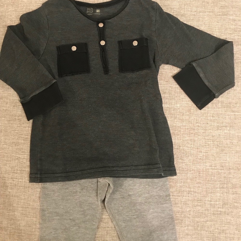 Boys Thermal-Nano w/ American Apparel Leggings Sz2